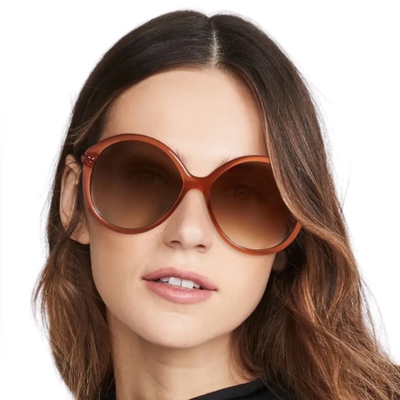 CHLOE 58mm Round Women´s Sunglasses in Burnt Orange